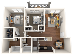 Two Bedroom 1052 Sqft 925 floor plan